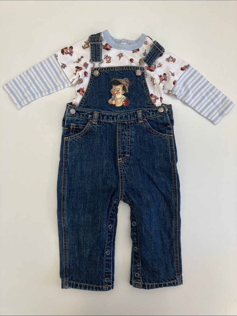 Disney Pinocchio Overalls/Bodysuit (size 18m)